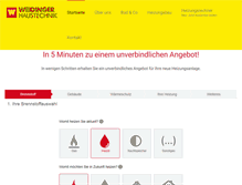 Tablet Screenshot of haustechnik-weidinger.de